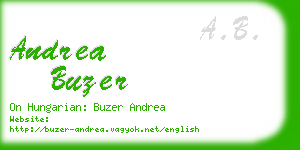 andrea buzer business card